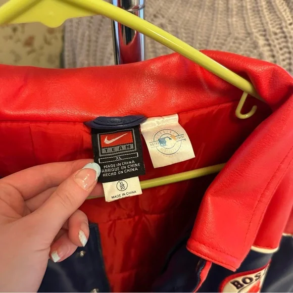 Vintage Nike Red Sox varsity coat sz XL - Picture 2 of 10